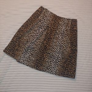 White House Black Market Leopard Skirt